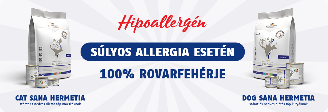 Hipoallergén Hermetia tápok
